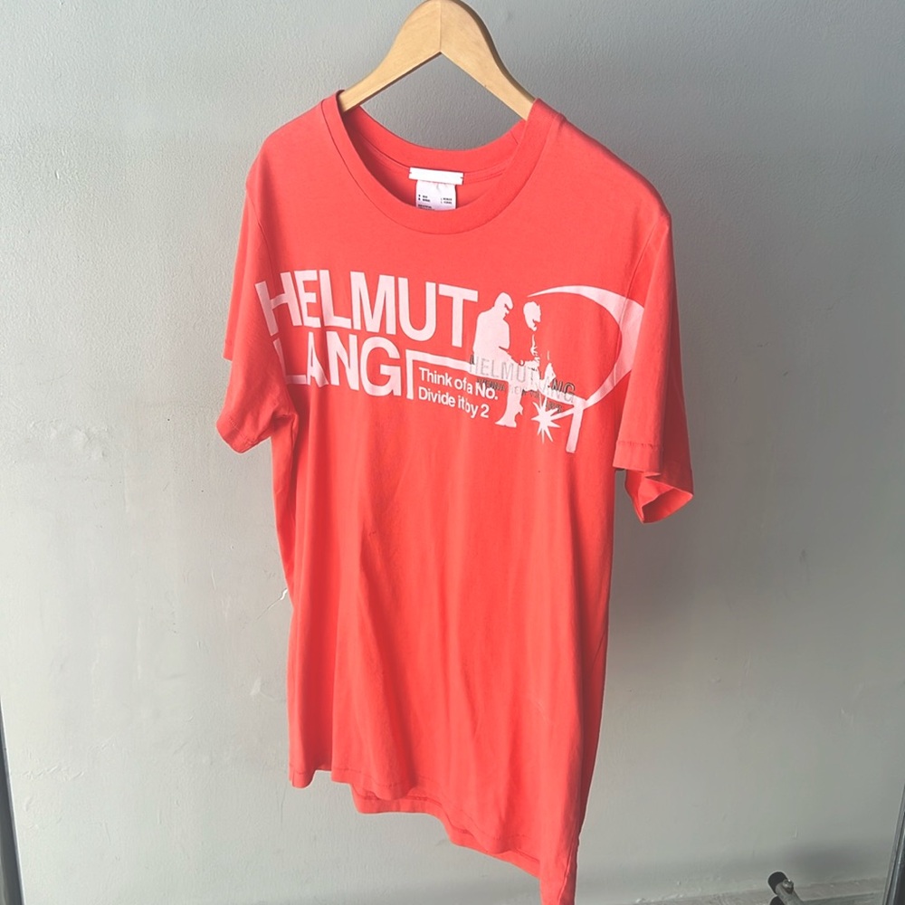 Helmut Lang tee never worn light orange size medium (runs big)